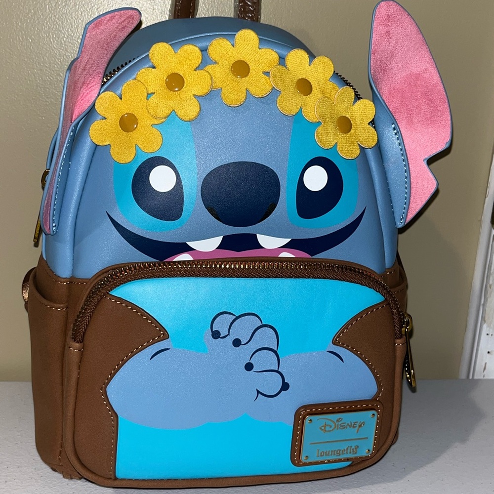 Loungefly Stitch Mini Backpack with Sunflower Crown